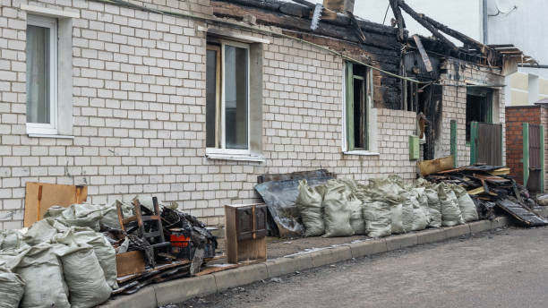 Professional Fire Damage Removal technician working in Glendale, OH